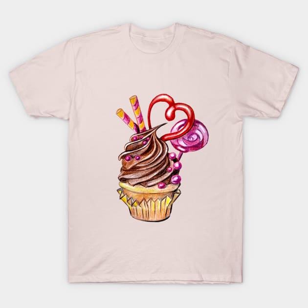 delicious cupcake T-Shirt by M.o.r.o.zzz.k.o